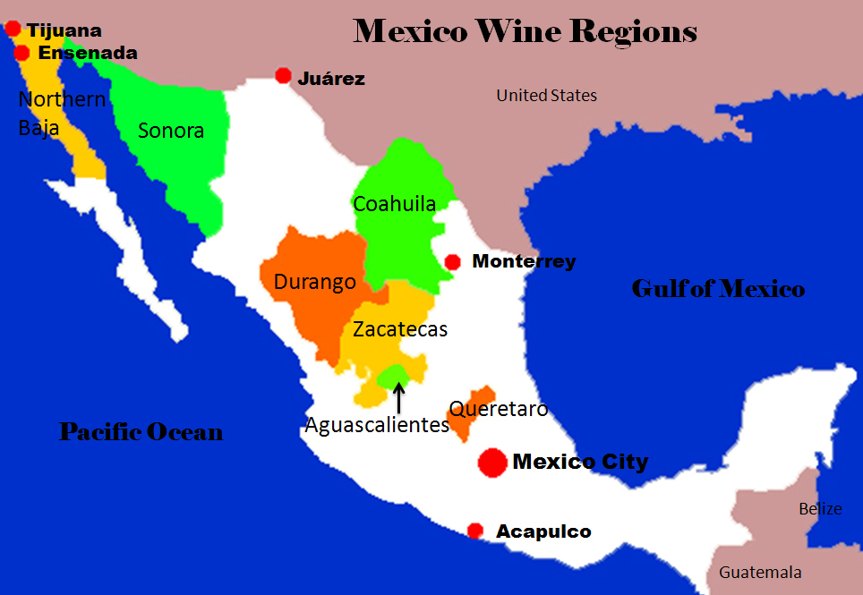 World Wine Regions North America Mexico